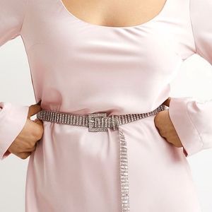 H&M rhinestone adjustable belt